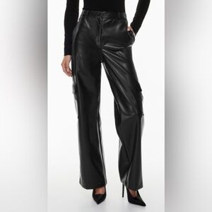 NWT Aritzia Faux Leather Modern Cargo Pants